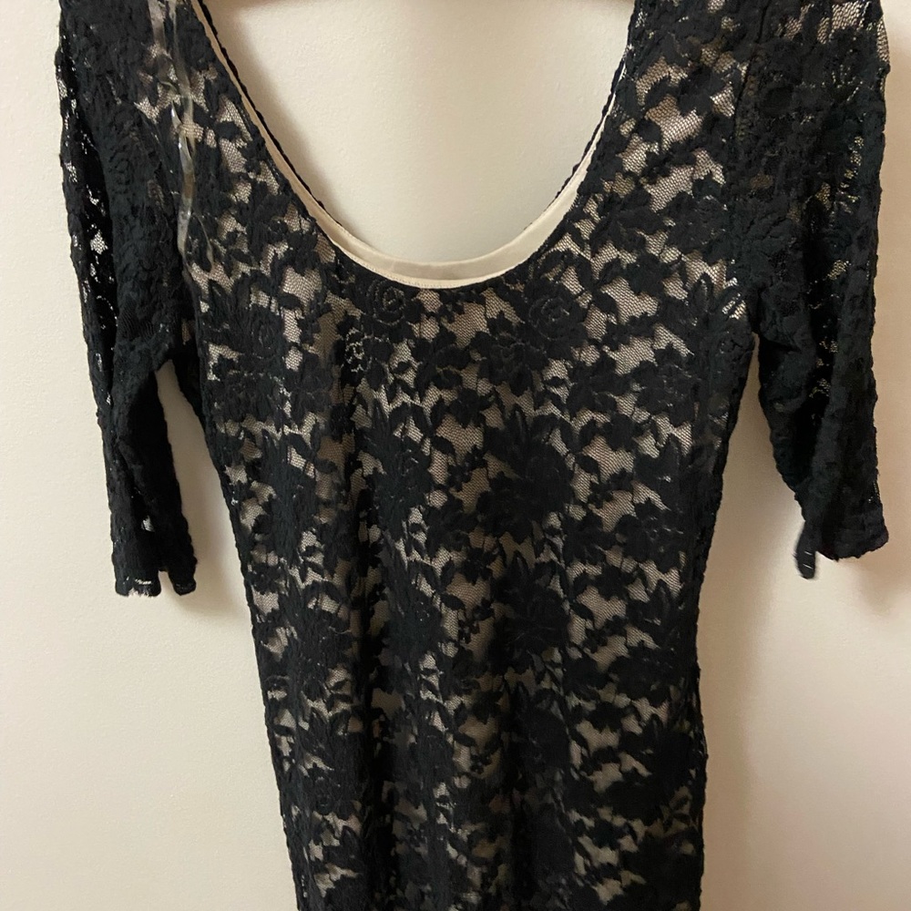 Lace overlay romantic dress
